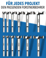 Forstnerbohrer Set (12-tlg.) für professionelle Holzarbeiten