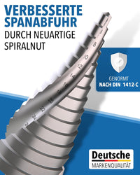 Stufenbohrer Ø 4-32mm für gratfreies Bohren