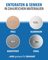Kegelsenker 4er-Set für sauberes Senkbohren