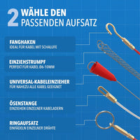 Einziehspirale 30m für müheloses Kabelverlegen