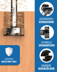 Forstnerbohrer Set (12-tlg.) für professionelle Holzarbeiten