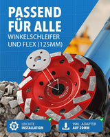 Diamant-Schleiftopf Spezialreihung für groben Materialabtrag