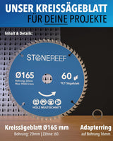 Kreissägeblatt 165x20 für präzise Schnitte