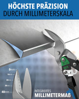 Blechschere Set mit integrierter Millimeterskala