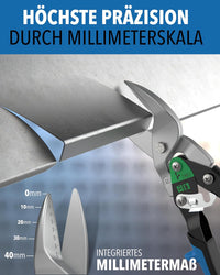 Blechschere Set mit integrierter Millimeterskala