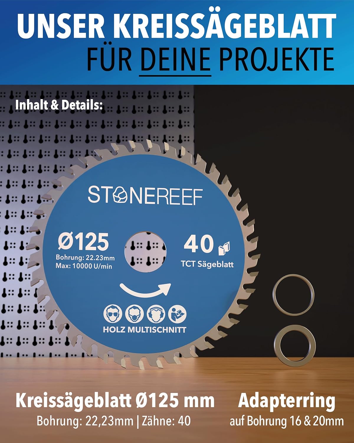 Kreissägeblatt 125x22.23 für präzise Schnitte