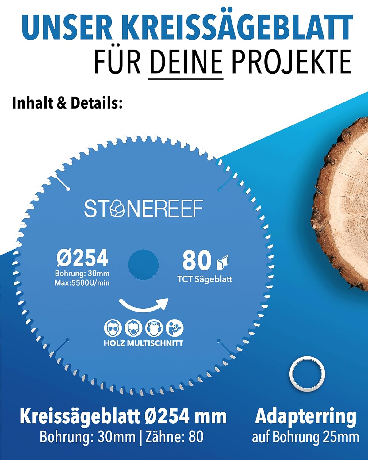 Kreissägeblatt 254x30 für präzise Schnitte