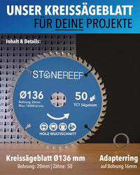 Kreissägeblatt 136x20 für präzise Schnitte