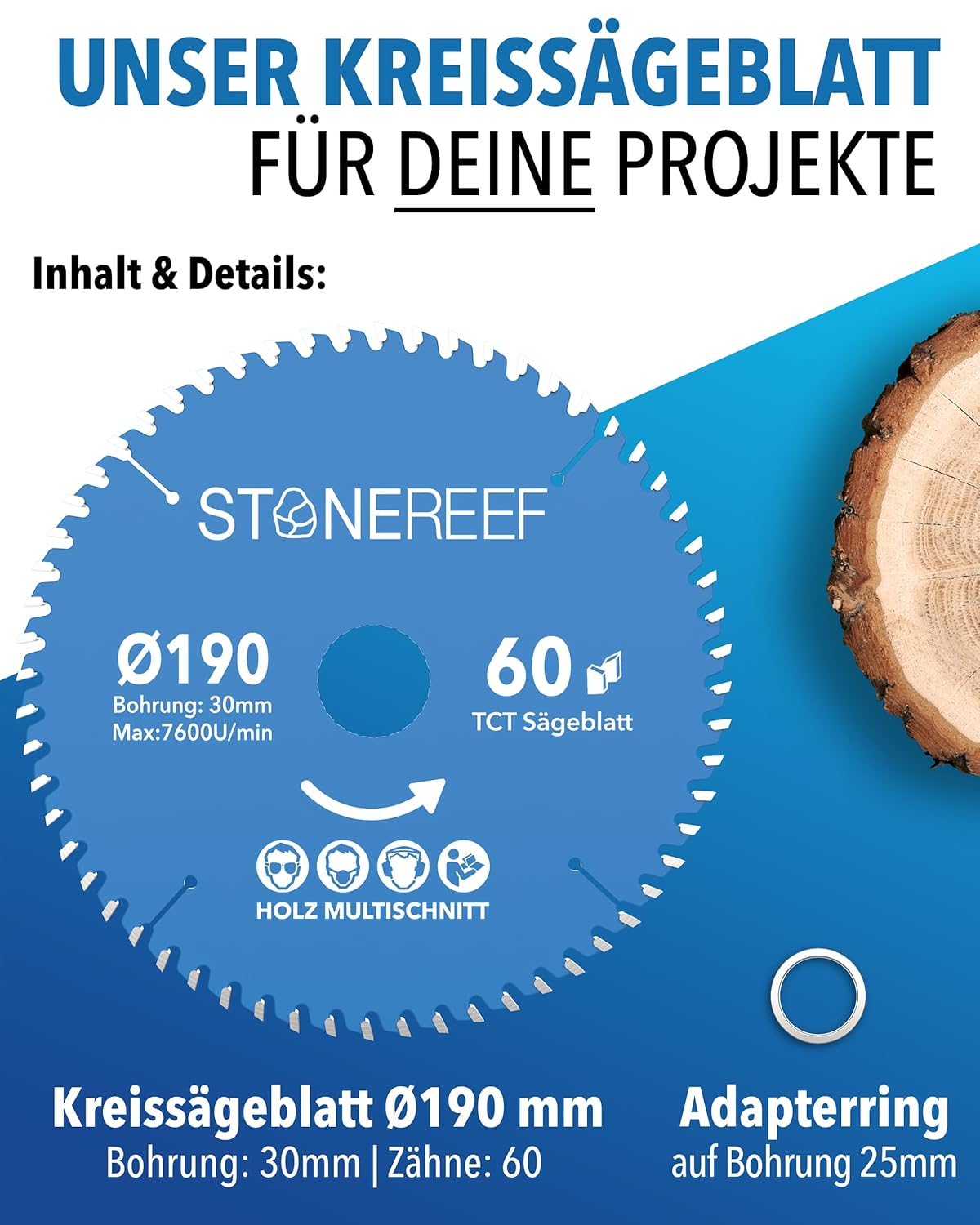 Kreissägeblatt 190x30 für präzise Schnitte