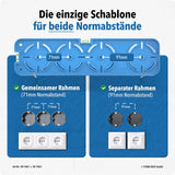 Steckdosen-Bohrschablone für exakte Montage inkl. Tieflochmarker