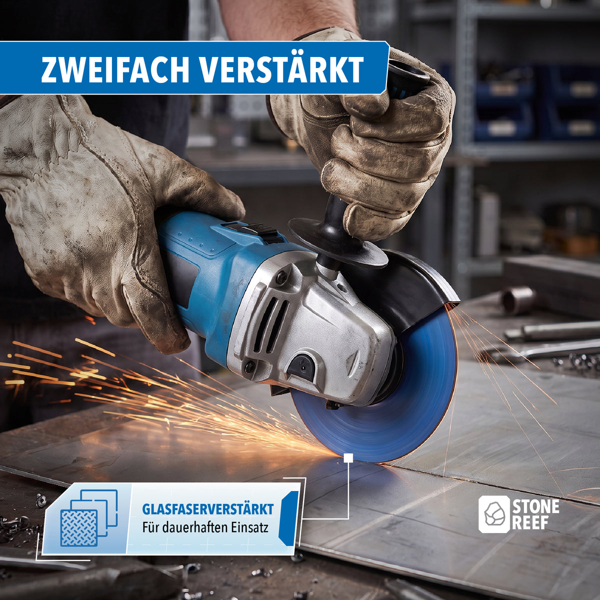 STONE REEF Trennscheiben 125 mm, 25er-Set – zweifach verstärkt für Schnitte in Stahl und Edelstahl