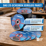 Detailansicht der zweifach verstärkten 1 mm Trennscheibe 125 mm für Winkelschleifer