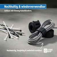 100 Klett-Kabelbinder zur Kabelorganisation