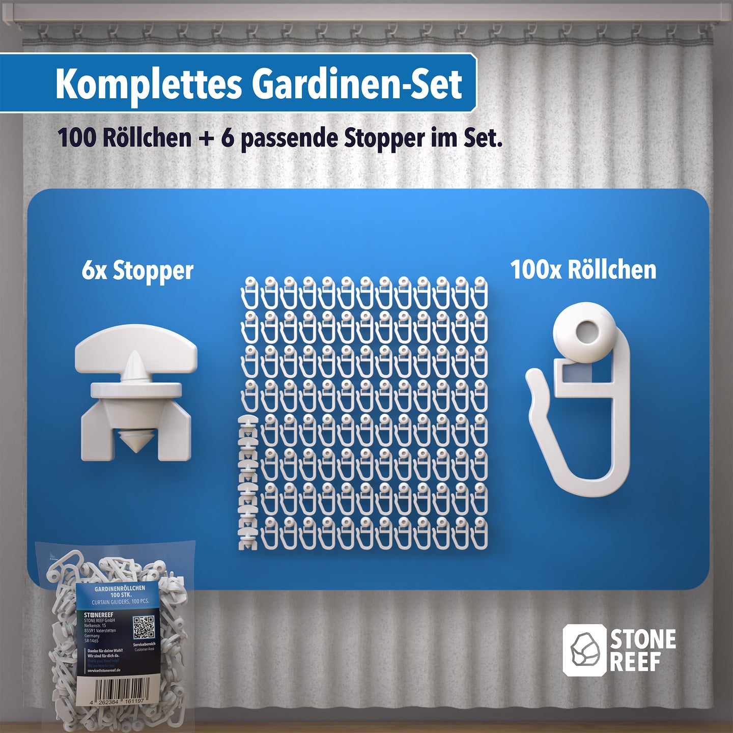 Gardinenrollen für müheloses Gleiten