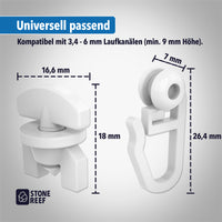 Gardinenrollen für müheloses Gleiten