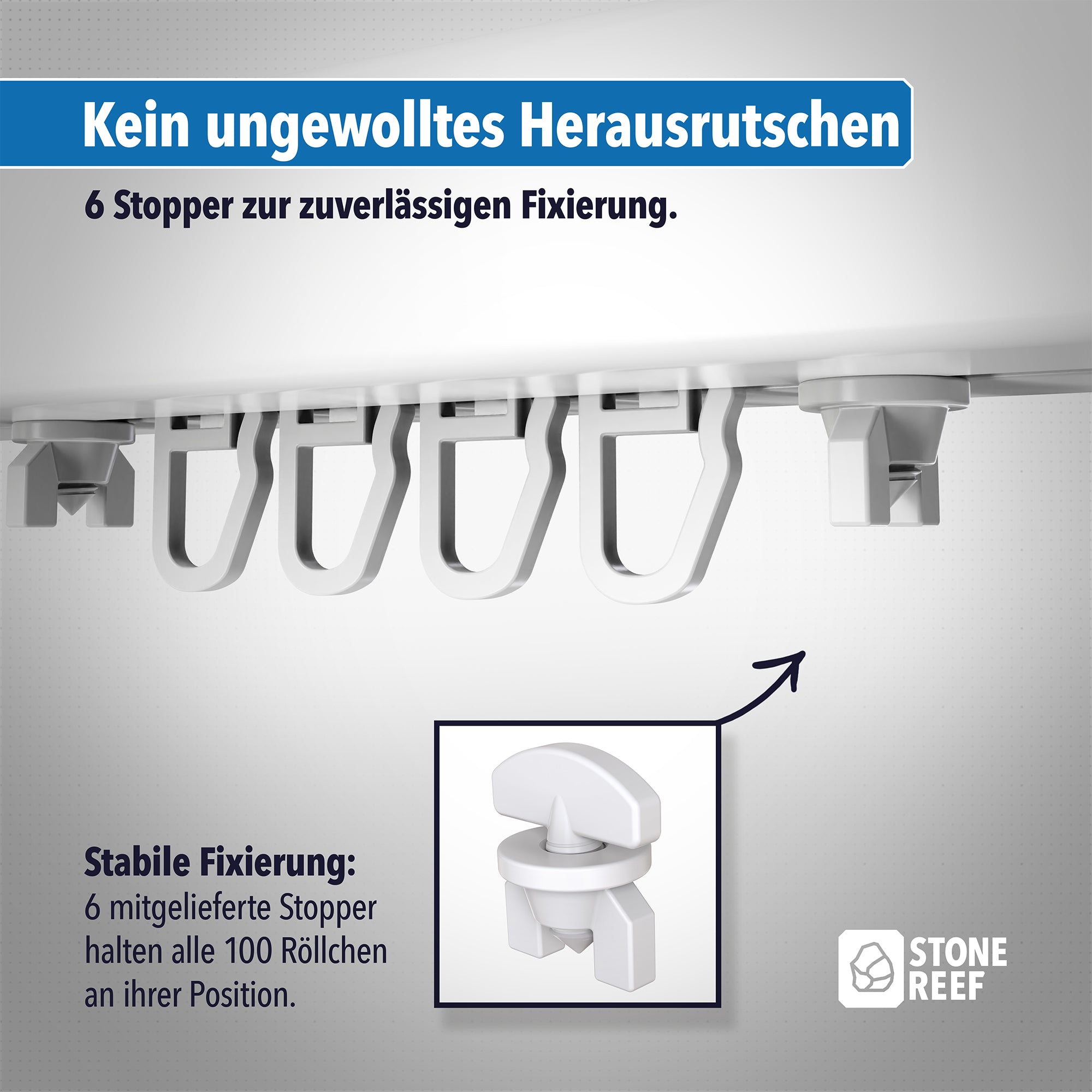 Gardinenrollen für müheloses Gleiten