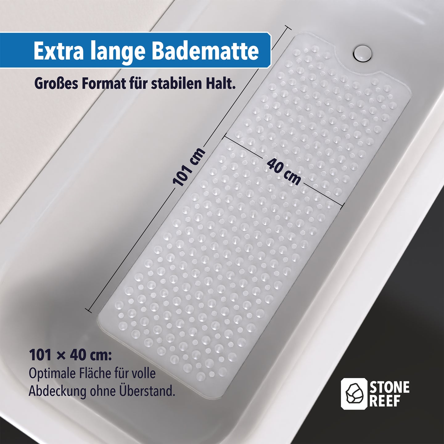 Badewannenmatte für rutschfesten Halt