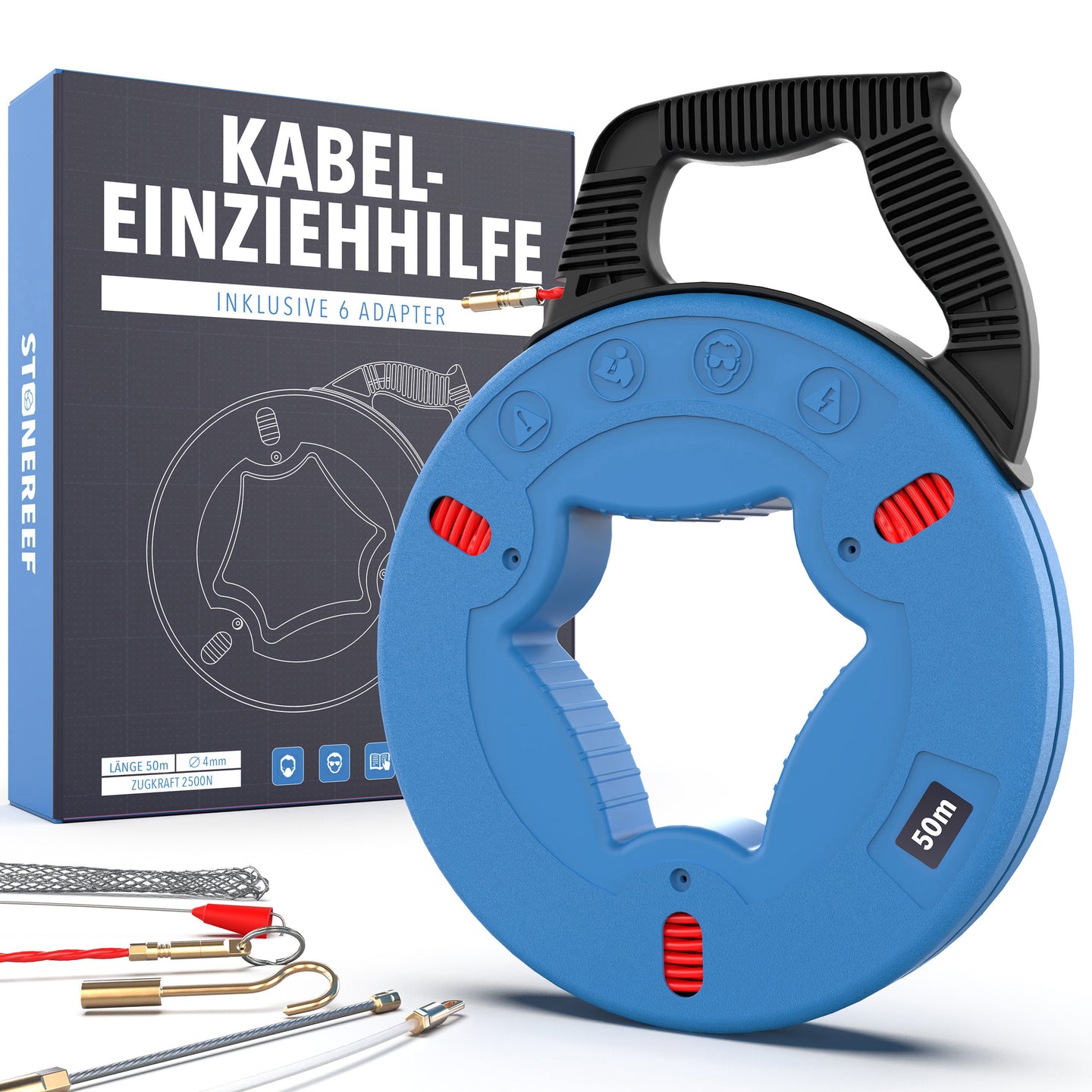Einziehspirale 50m für reibungsloses Kabelverlegen