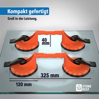 Saugheber Heavy Duty (2er Pack) für sicheres Glasheben