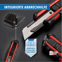 3 Cuttermesser Set für Handwerk, Rigips, Tapete & Karton