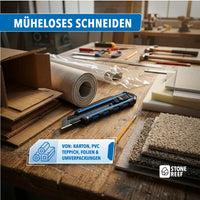 3 Cuttermesser Set für Handwerk, Rigips, Tapete & Karton