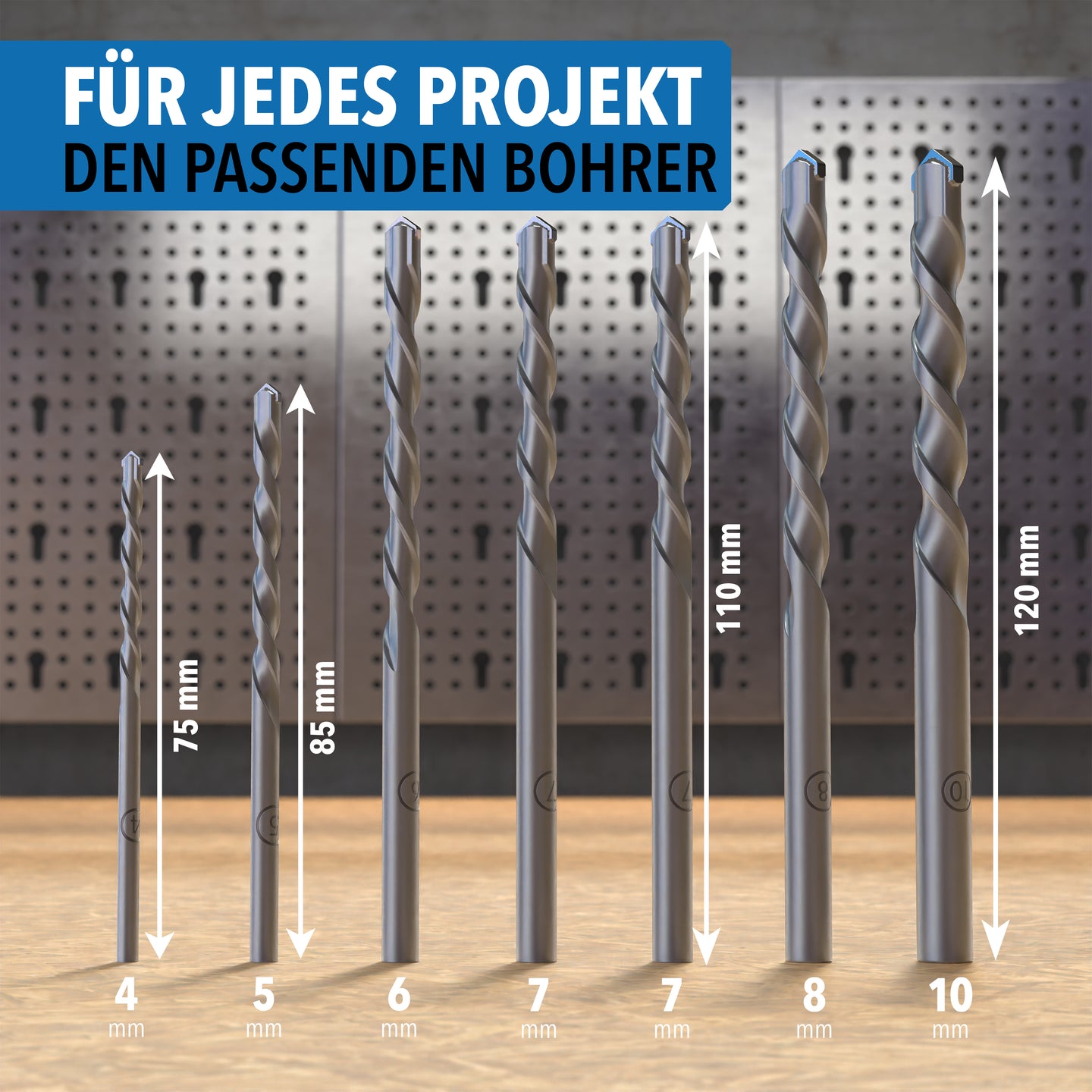 Betonbohrer Set für saubere Bohrlöcher