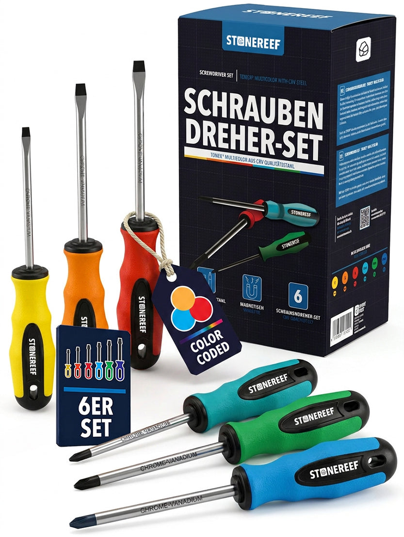 6-tlg. Schraubendreher Set für Heimwerker & Profis