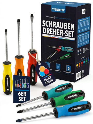 6-tlg. Schraubendreher Set für Heimwerker & Profis