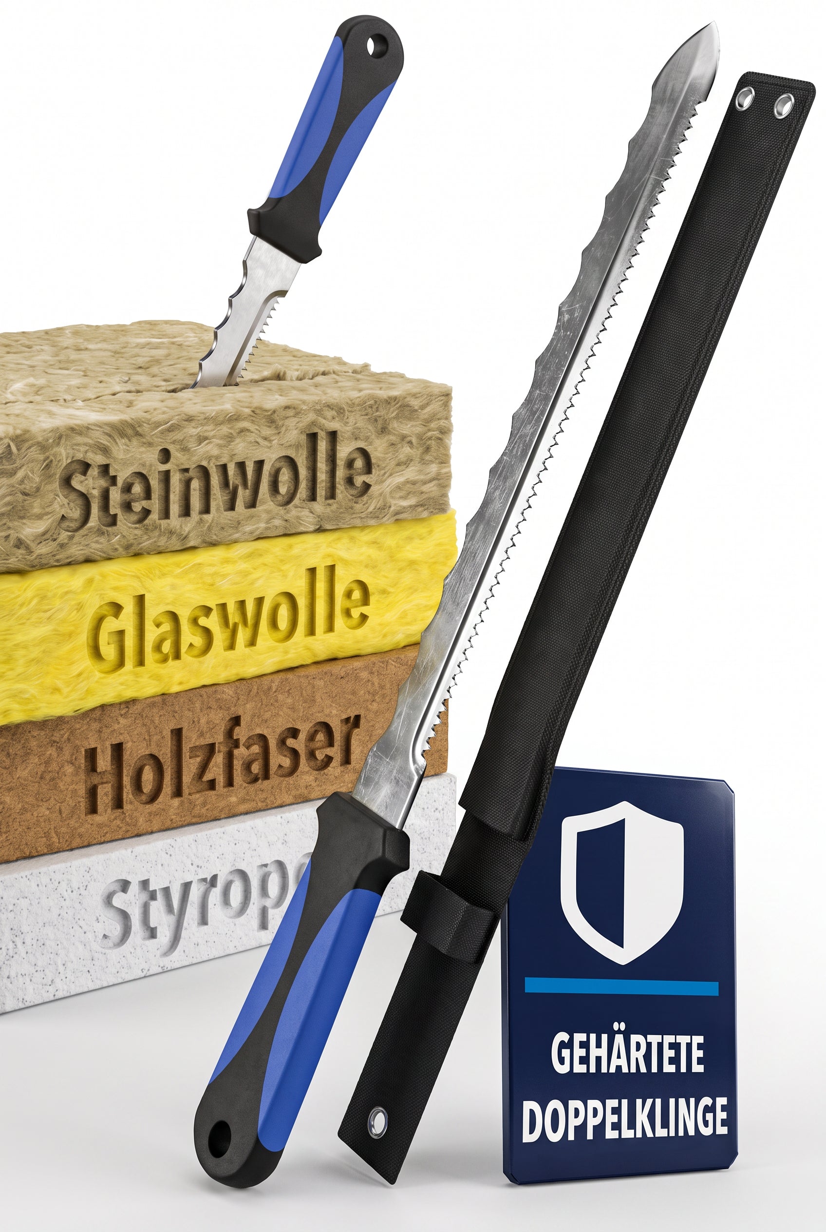 Dämmstoffmesser – extra scharf mit ergonomischem Griff