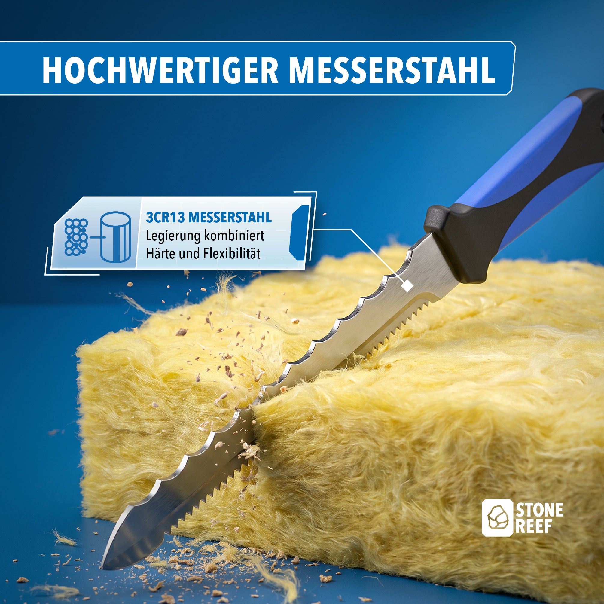 Dämmstoffmesser – extra scharf mit ergonomischem Griff