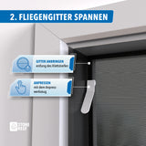 Fliegengitter Set mit Klettband für Insektenschutz