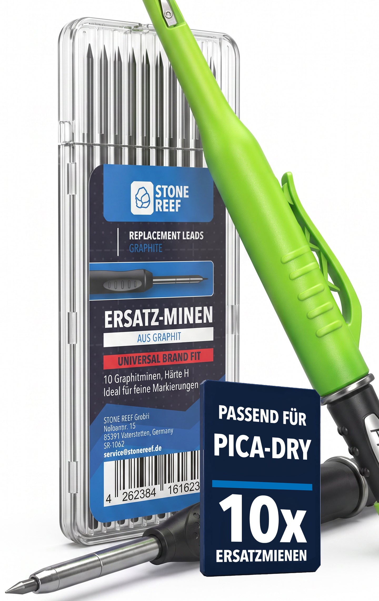 10er Ersatzminen-Set für Tieflochmarker für präzises Anzeichnen
