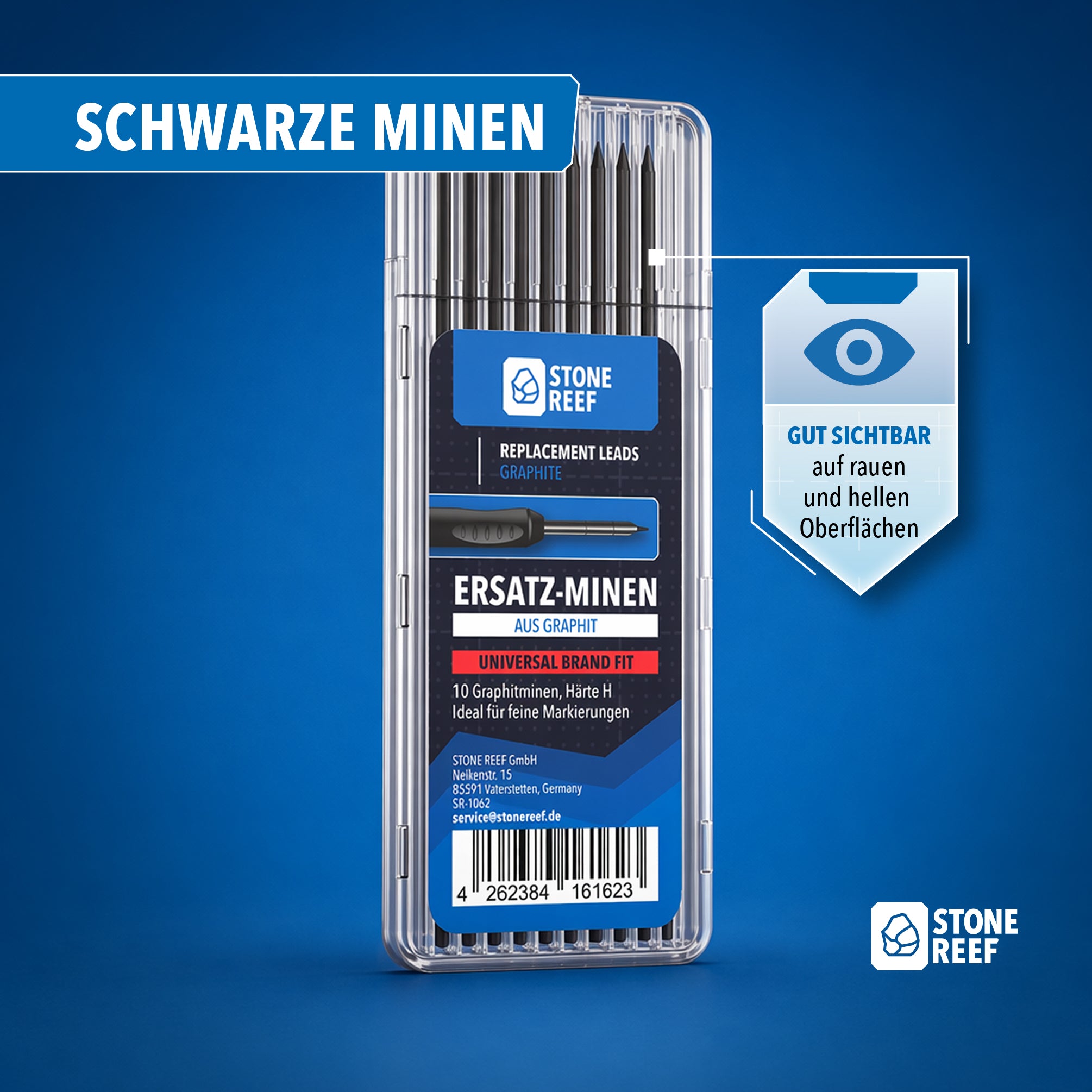 10er Ersatzminen-Set für Tieflochmarker für präzises Anzeichnen