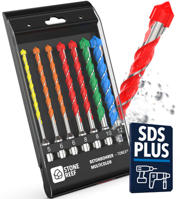 7-teiliges SDS Plus Betonbohrerset Multicolor für schnelle Größenwahl