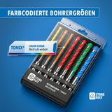 7-teiliges SDS Plus Betonbohrerset Multicolor für schnelle Größenwahl