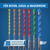 7-teiliges SDS Plus Betonbohrerset Multicolor für schnelle Größenwahl