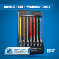 7-teiliges SDS Plus Betonbohrerset Multicolor für schnelle Größenwahl