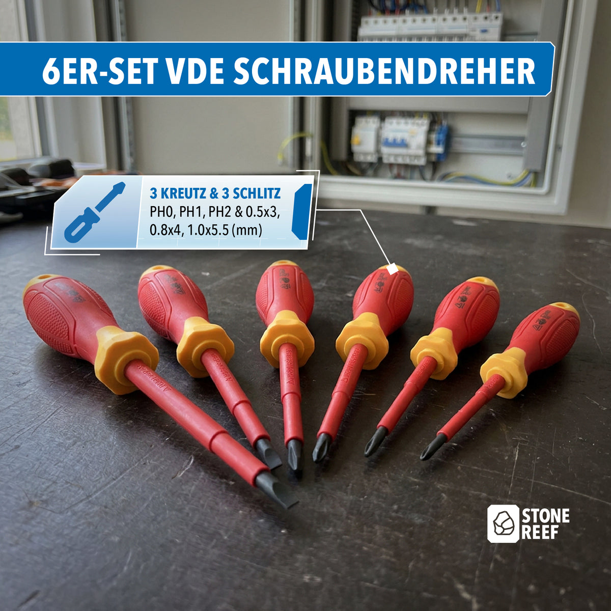 6 teiliges VDE Schraubendreherset