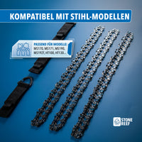 Sägekette 35 cm 3/8 LP 1.3 mm 52 Treibglieder 3er Set