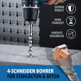 7-tlg. SDS Steinbohrer Set 6–14 mm – Länge 210 mm für präzise Bohrergebnisse