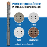 7-tlg. SDS Steinbohrer Set 6–14 mm – Länge 210 mm für präzise Bohrergebnisse