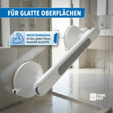 Haltegriff mit Saugnäpfen haftet zuverlässig auf Glas, Fliesen und Acryl