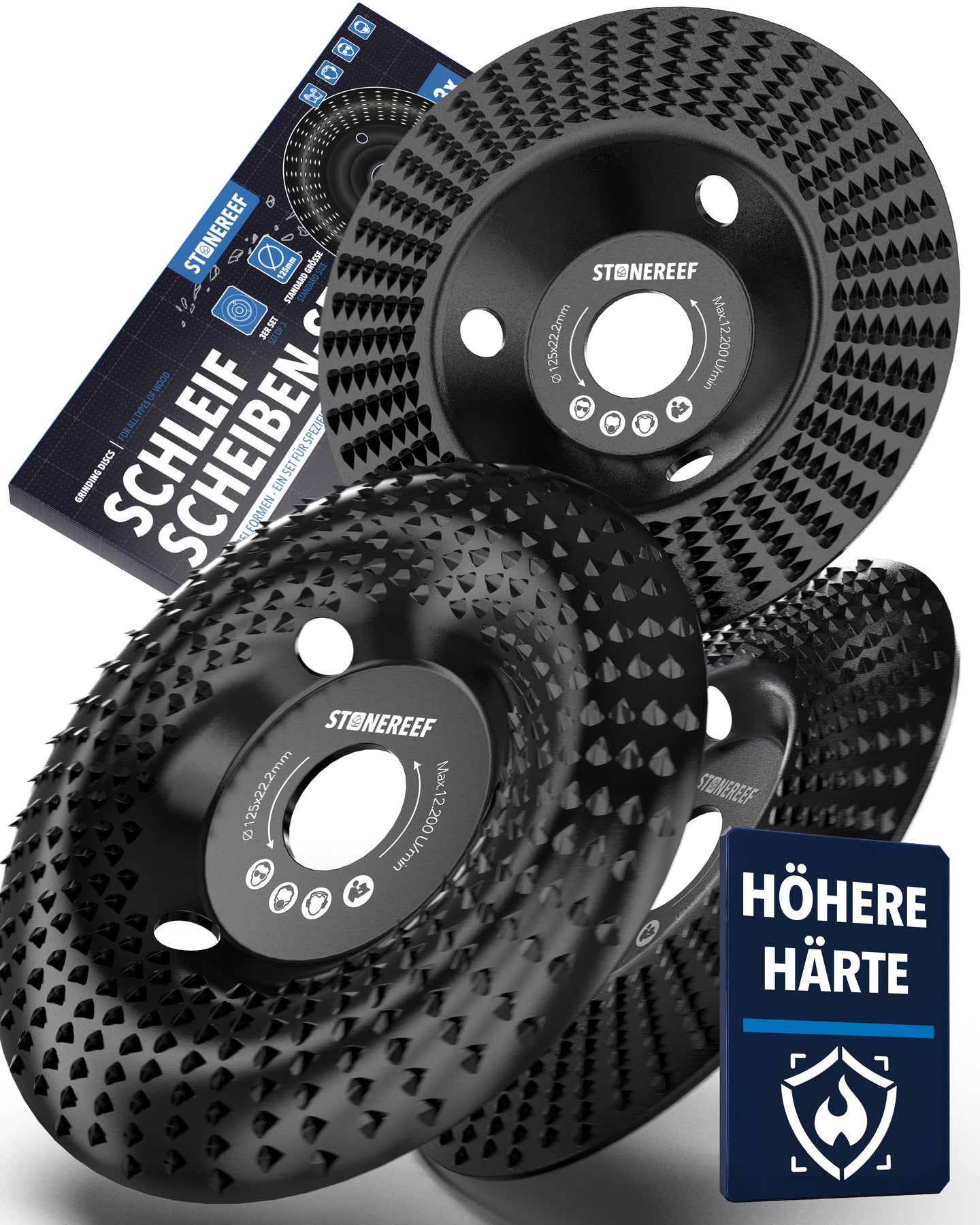 Holz-Schleifscheibe 125mm (hitzebehandelte Oberfläche) für noch effektiveren Materialabtrag