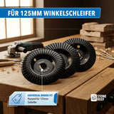 Holz-Schleifscheibe 125mm (hitzebehandelte Oberfläche) für noch effektiveren Materialabtrag