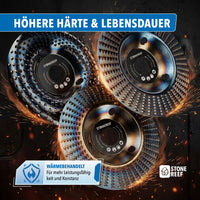 Holz-Schleifscheibe 125mm (hitzebehandelte Oberfläche) für noch effektiveren Materialabtrag