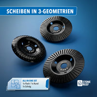 Holz-Schleifscheibe 125mm (hitzebehandelte Oberfläche) für noch effektiveren Materialabtrag