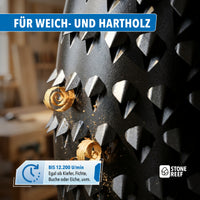 Holz-Schleifscheibe 125mm (hitzebehandelte Oberfläche) für noch effektiveren Materialabtrag