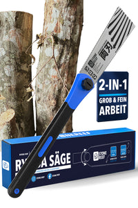 240 mm Japansäge (Ryoba) mit grob- und feingezahnter Doppelverzahnung für Holz