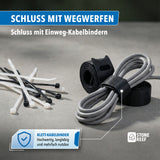 Klett-Kabelbinder für Büro, IT und Haushalt – einfache Handhabung ohne Werkzeug
