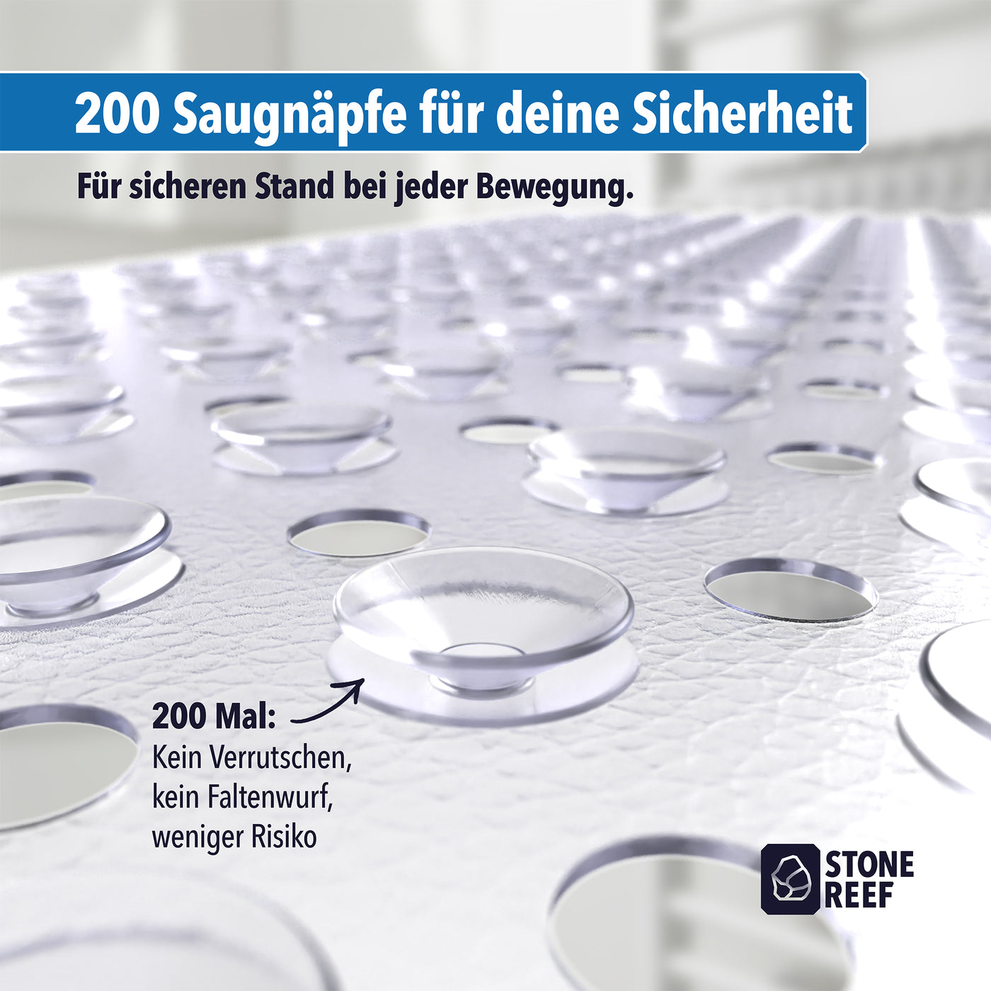 Lieferumfang der Badewannenmatte im Überblick – STONE REEF